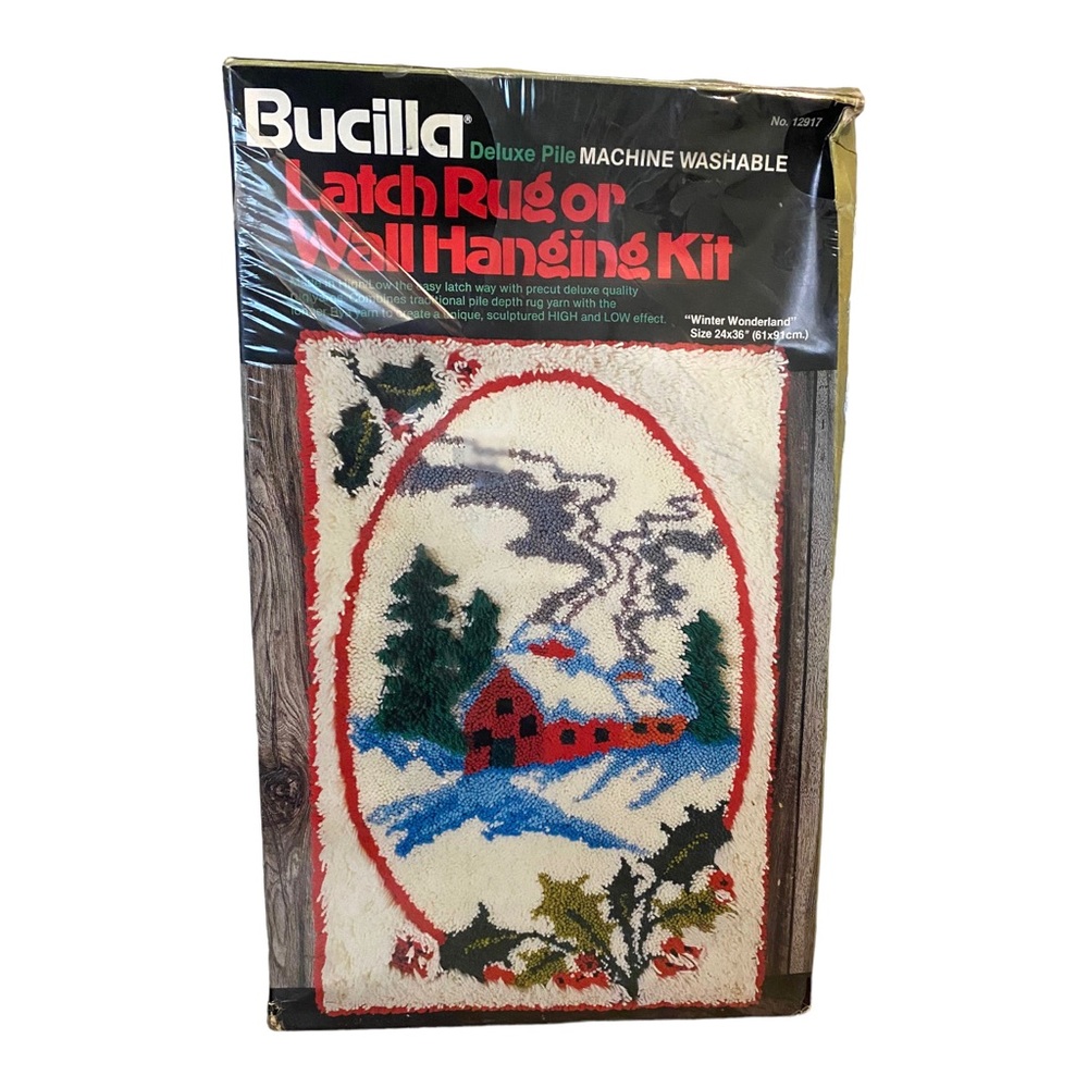 Bucilla Latch Rug or Wall Hanging Kit, Winter Wonderland, 24x36", New